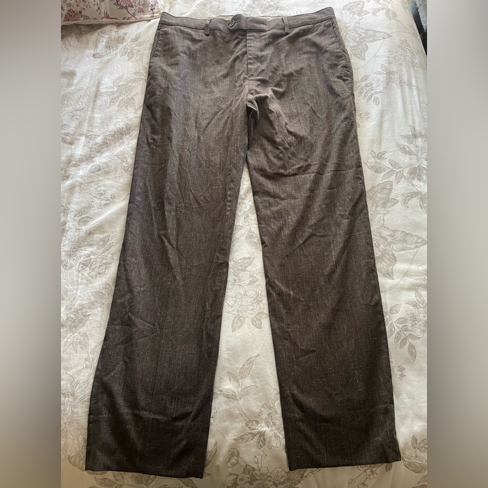 Banana Republic Men’s Brown Italian‎ Stretch Tailored Pants 36x32 Office Work